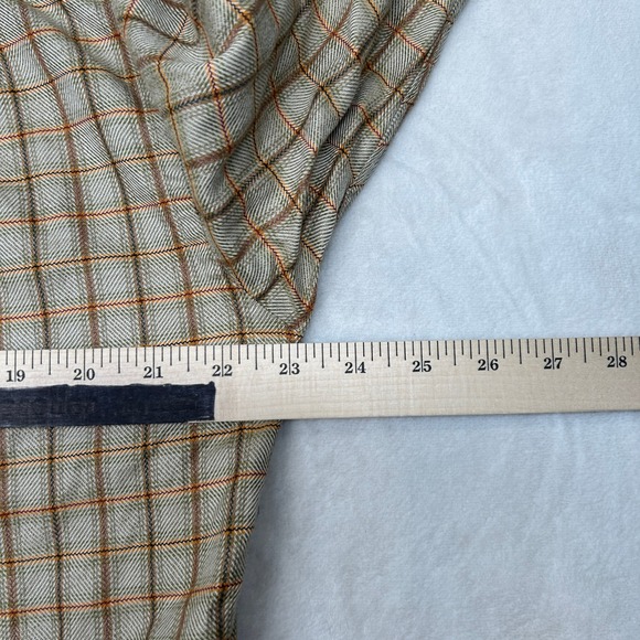 Robert Talbott Shirt Mens‎ Medium Brown Plaid Button Down Long Sleeve Casual - Picture 7 of 8